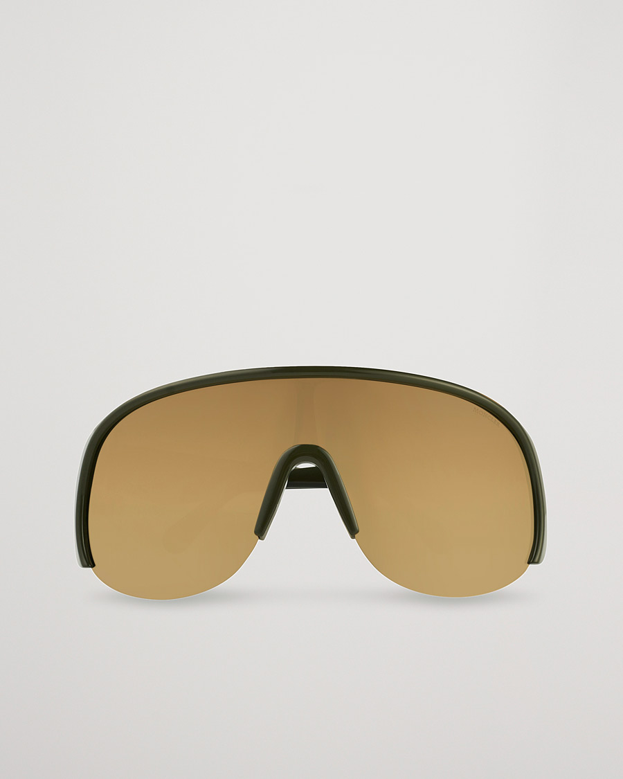 Heren | Moncler Lunettes Phantom Sunglasses Shiny Dark Green/Brown | Moncler Lunettes | Phantom Sunglasses Shiny Dark Green/Brown