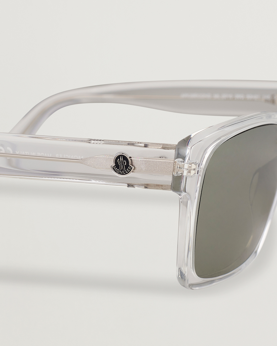 Heren | Moncler Lunettes Arcsecond Sunglasses Crystal/Green Mirror | Moncler Lunettes | Arcsecond Sunglasses Crystal/Green Mirror