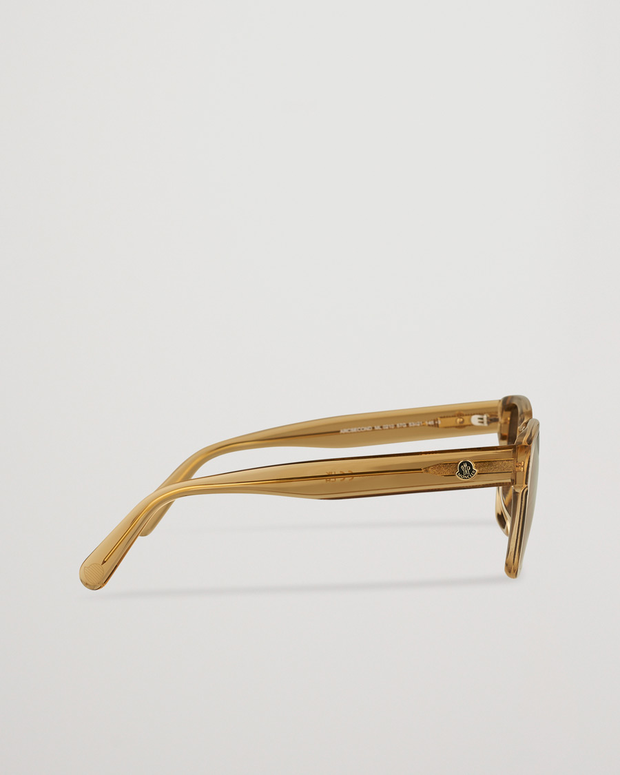 Heren | Moncler Lunettes Arcsecond Sunglasses Shiny Beige/Brown | Moncler Lunettes | Arcsecond Sunglasses Shiny Beige/Brown