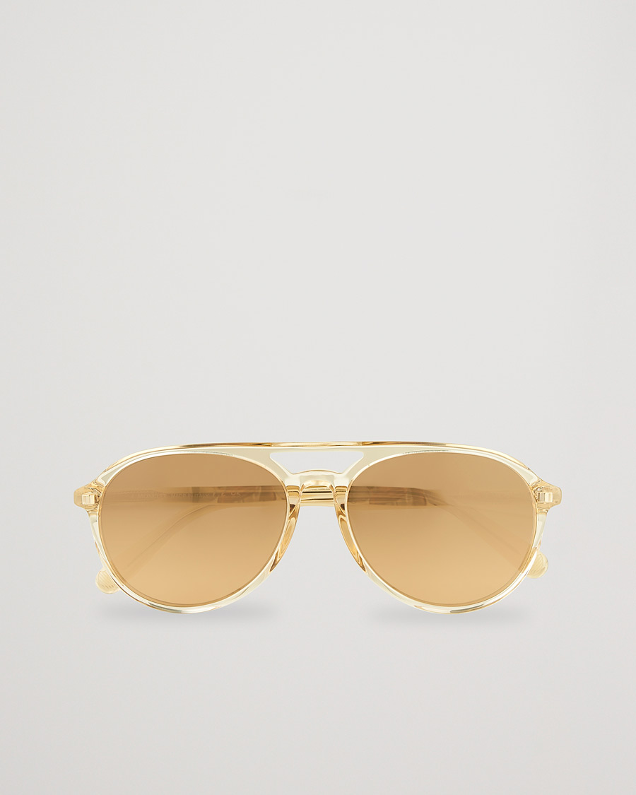 Heren | Moncler Lunettes ML0228 Sunglasses Shiny Beige/Roviex | Moncler Lunettes | ML0228 Sunglasses Shiny Beige/Roviex