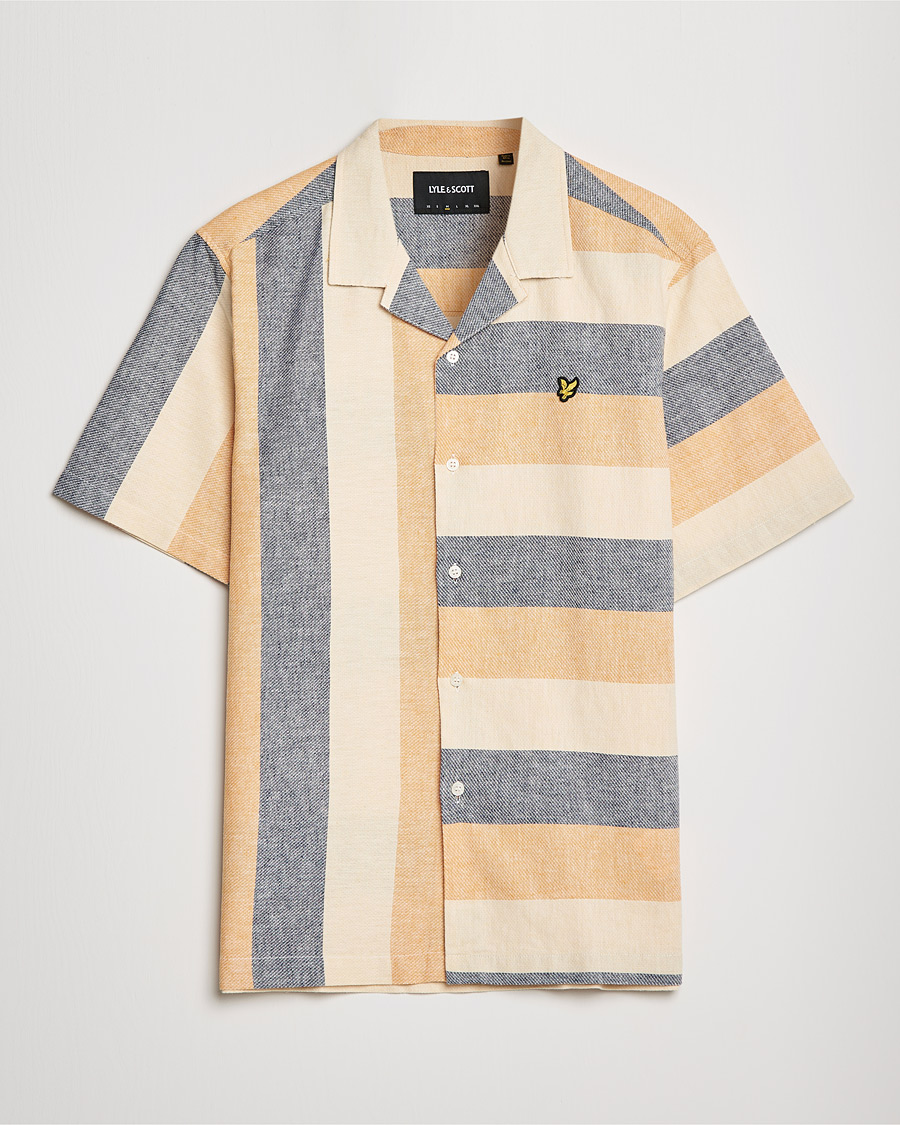 Heren | Overhemden | Lyle & Scott | Artisinal Resort Short Sleeve Shirt Gold Haze