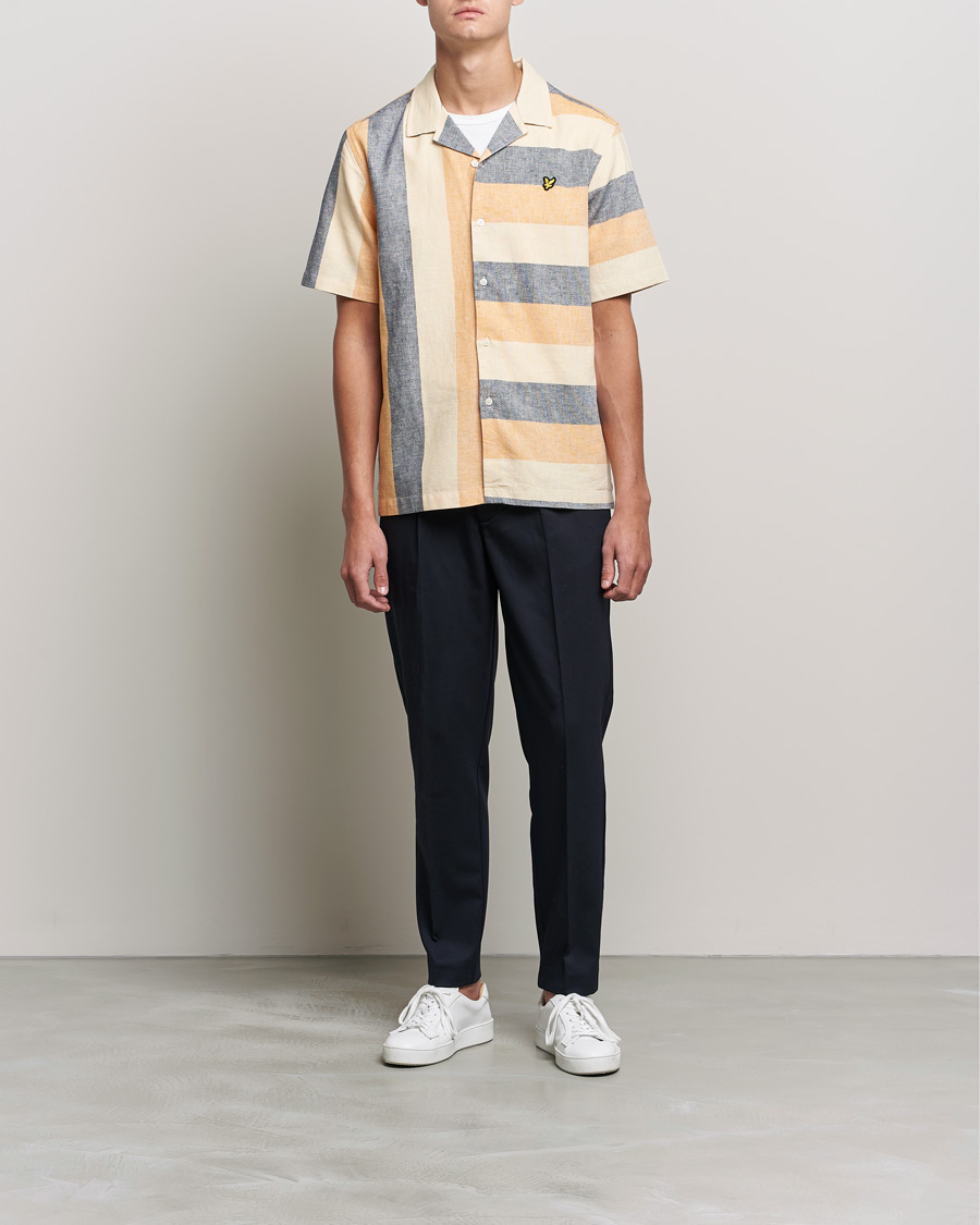 Heren | Overhemden | Lyle & Scott | Artisinal Resort Short Sleeve Shirt Gold Haze