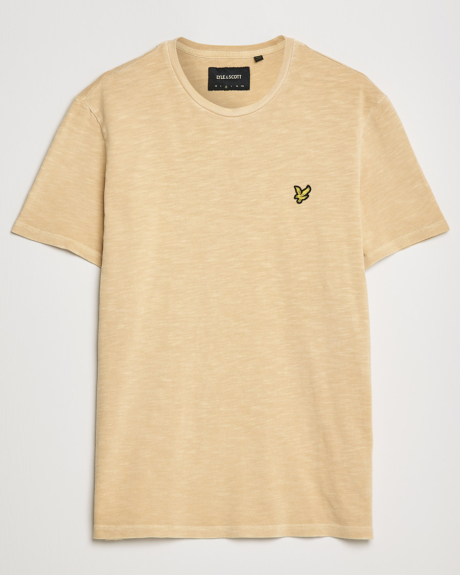 Heren | T-shirts | Lyle & Scott | Cotton Slub T-shirt Gold Haze