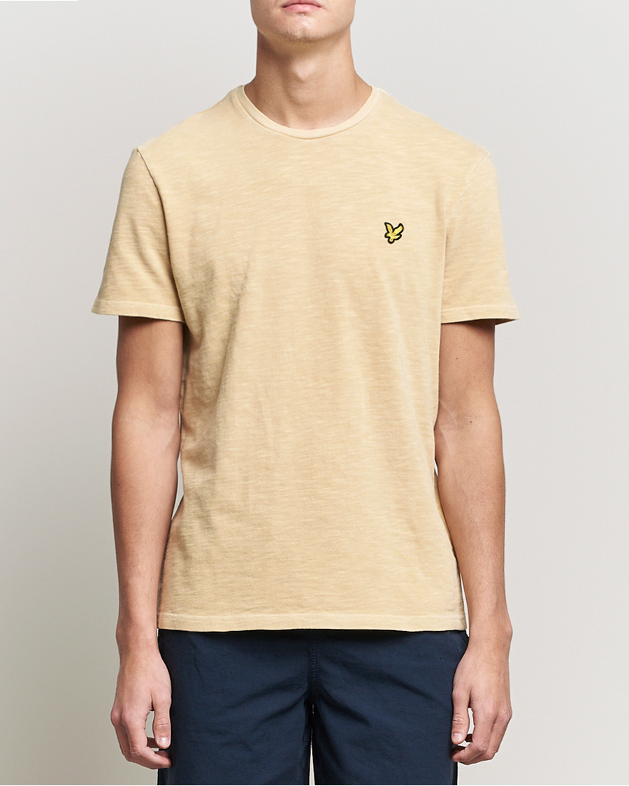 Heren | T-shirts | Lyle & Scott | Cotton Slub T-shirt Gold Haze