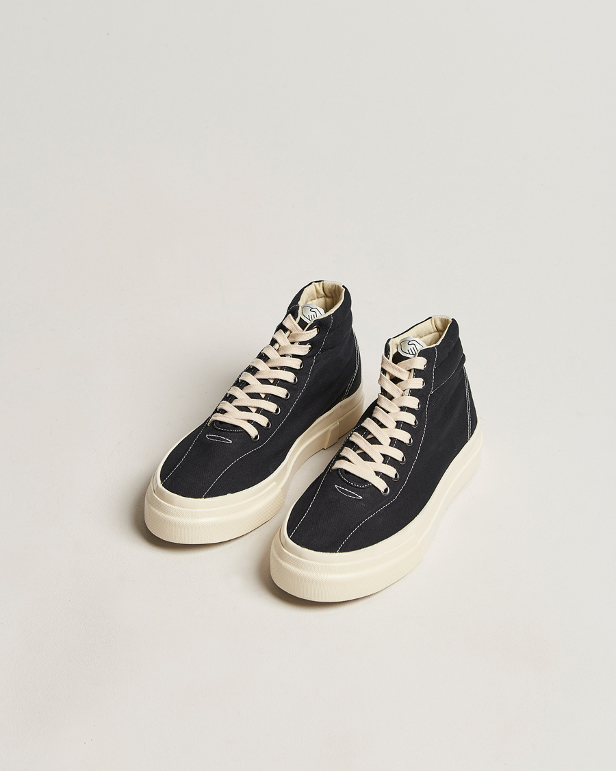 Heren | Stepney Workers Club Varden High Top Canvas Sneaker Black | Stepney Workers Club | Varden High Top Canvas Sneaker Black