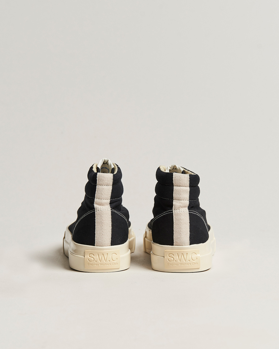 Heren | Stepney Workers Club Varden High Top Canvas Sneaker Black | Stepney Workers Club | Varden High Top Canvas Sneaker Black