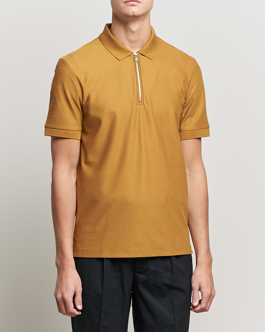Heren | Polo's | BOSS BLACK | Polston Half-Zip Polo Open Beige