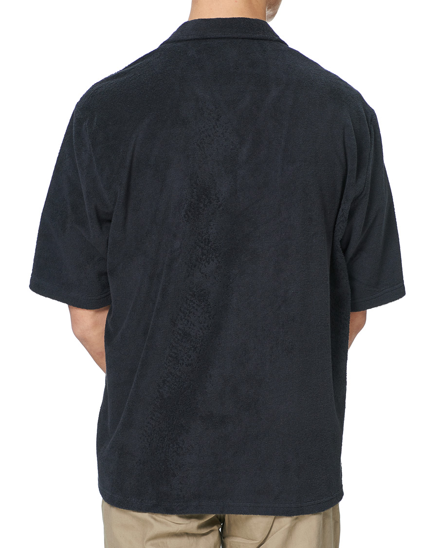 Heren | Overhemden | BOSS BLACK | BOSS Lars Terry Short Sleeve Shirt Dark Blue