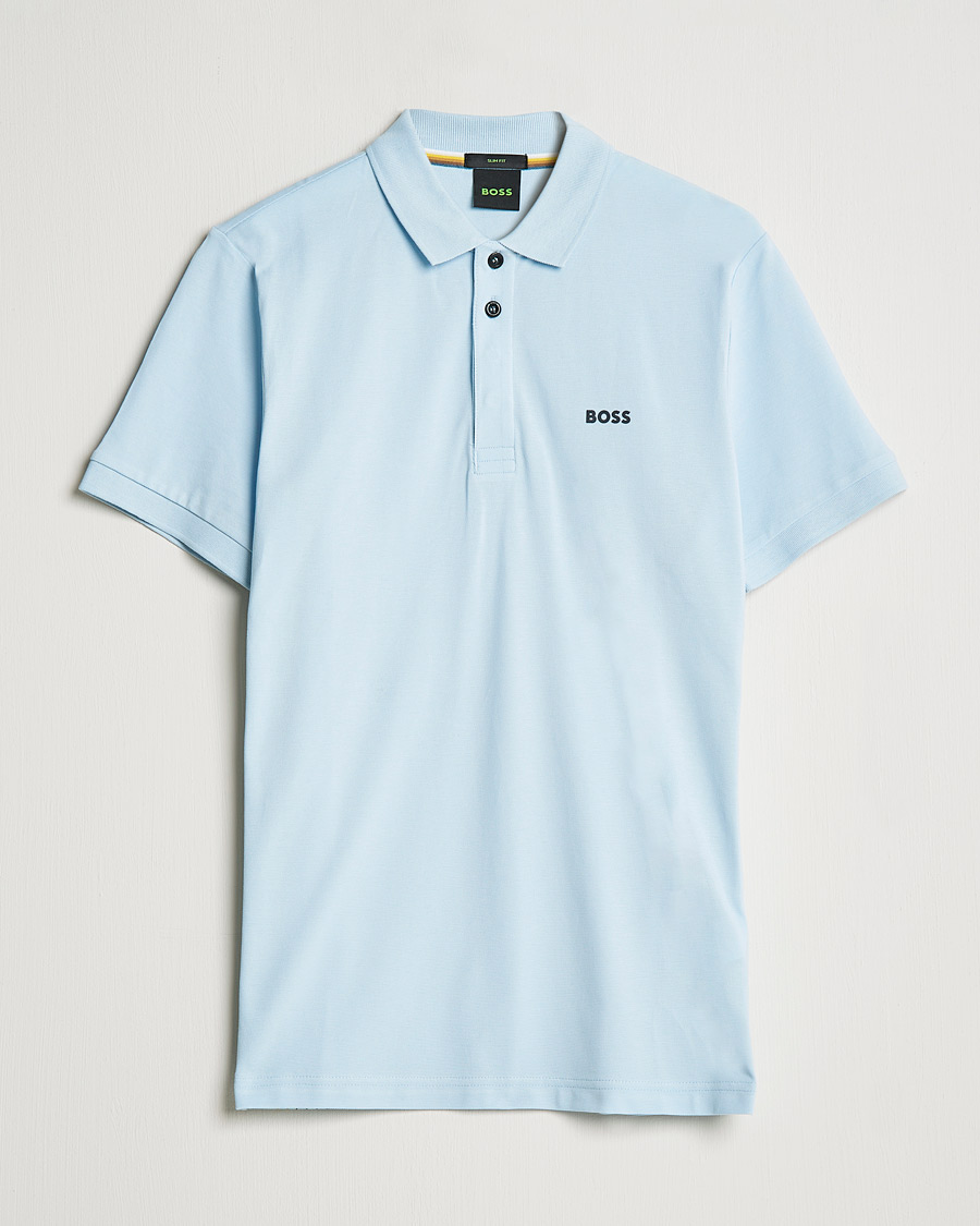 Heren | Polo's | BOSS GREEN | BOSS Athleisure Paule Slim Fit Polo Light Blue