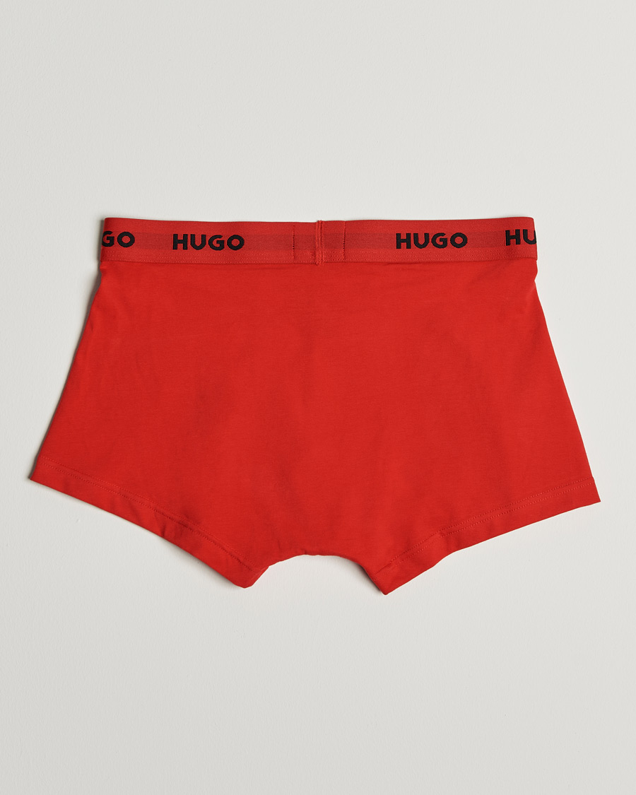 Heren | Ondergoed | HUGO | 3-Pack Trunks Black/Green/Red