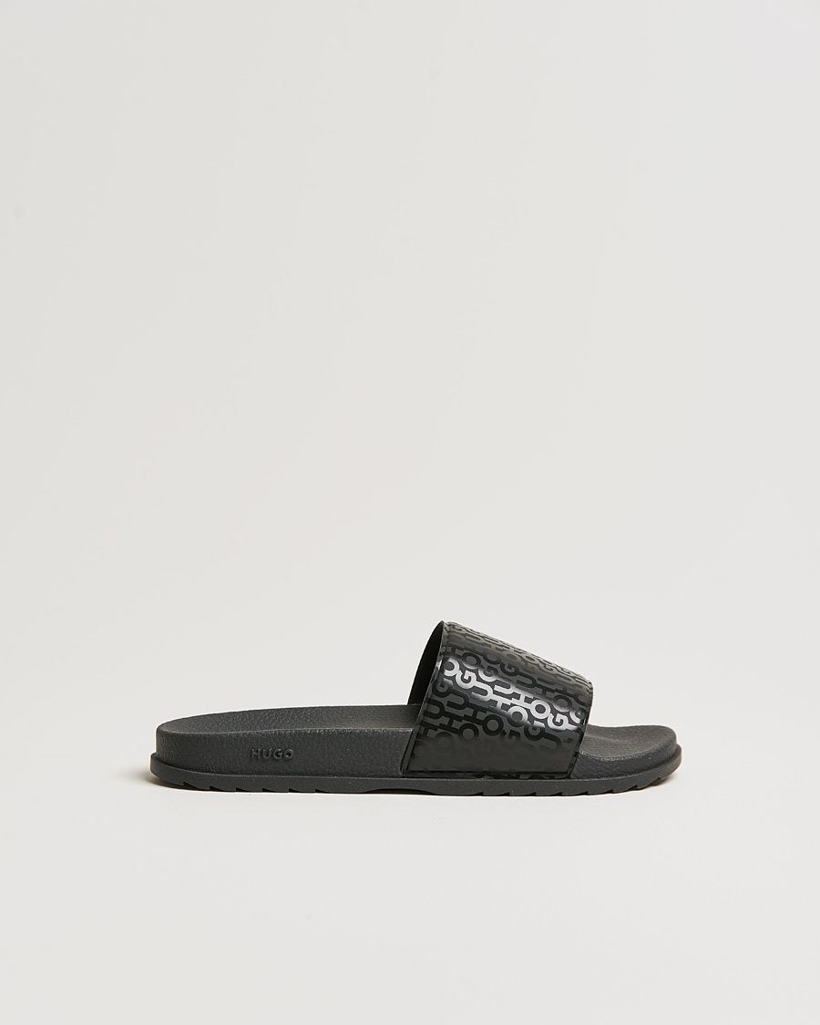 Heren | HUGO Match Logo Slides Black | HUGO | Match Logo Slides Black