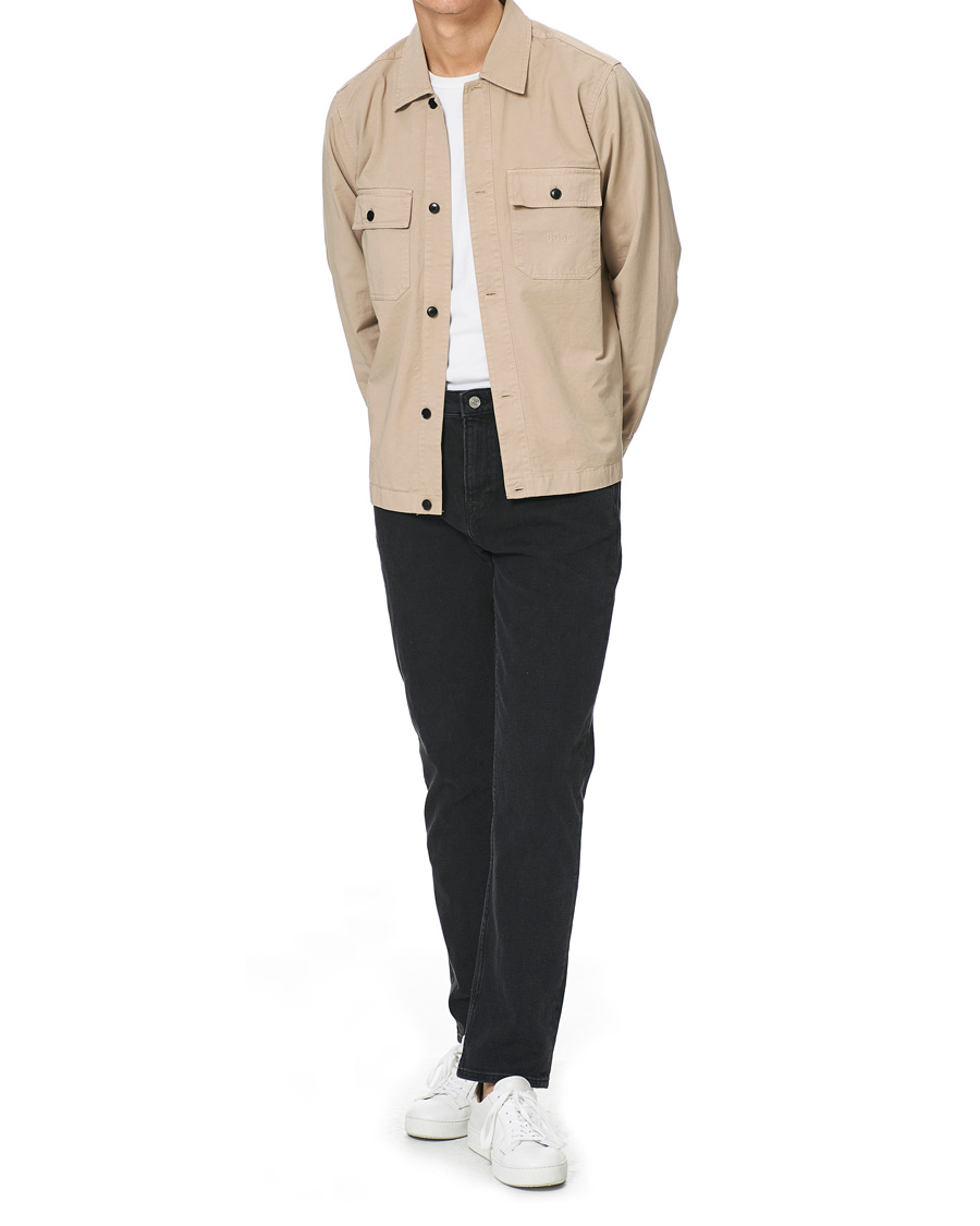 Heren | Overhemden | BOSS ORANGE | BOSS Casual Lovvo Pocket Overshirt Light Beige
