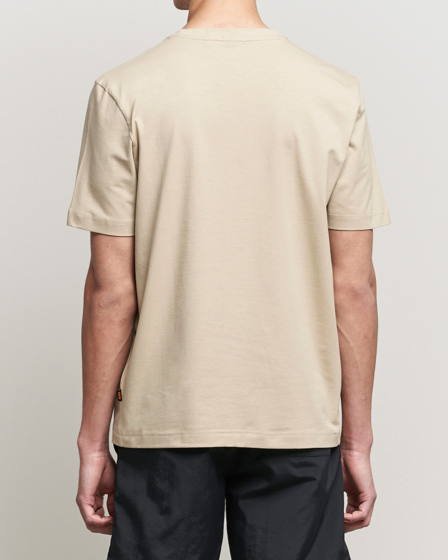 Heren | T-shirts | BOSS ORANGE | BOSS Casual Tchup Logo Crew Neck Tee Light Beige