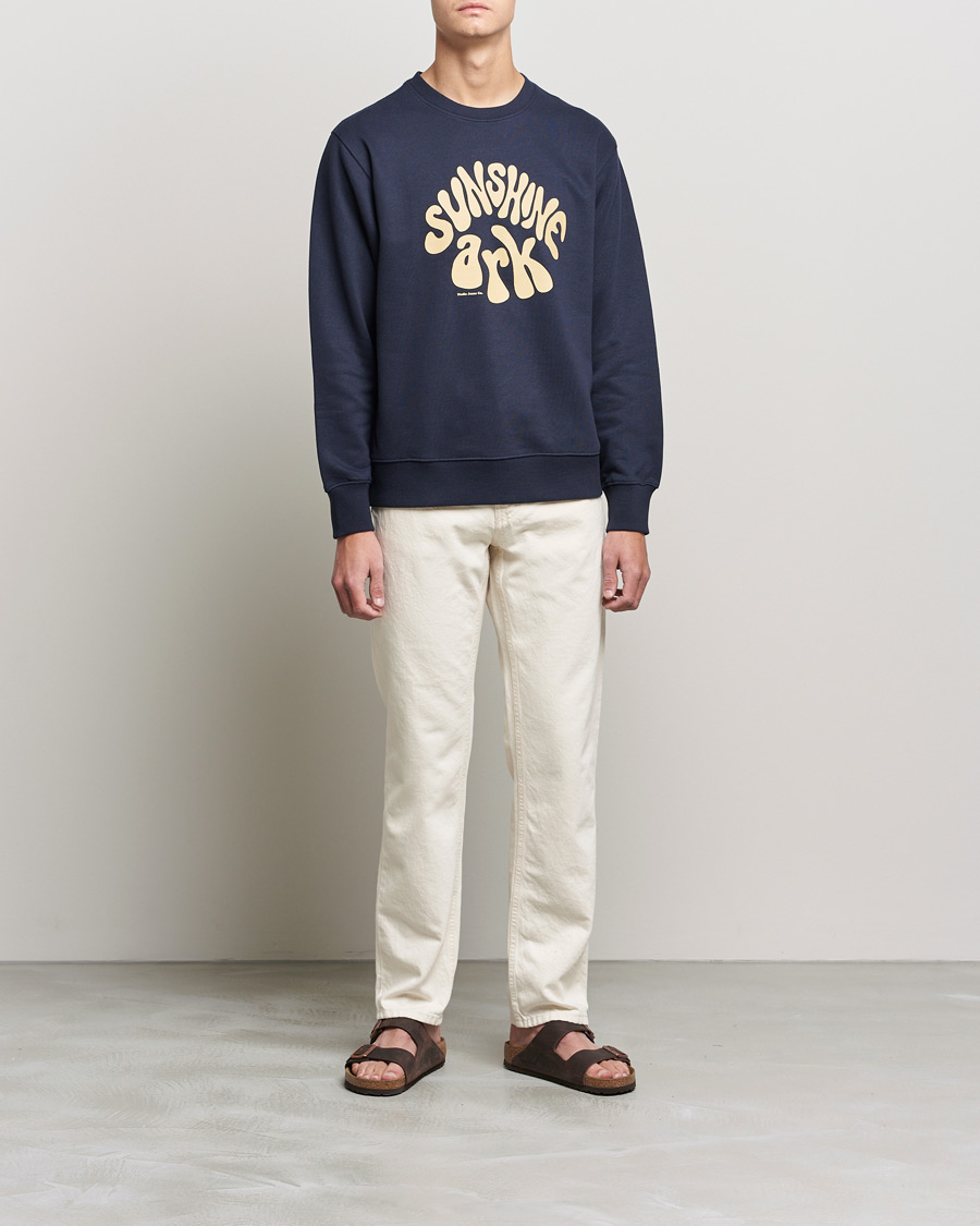 Heren | Truien | Nudie Jeans | Frasse Sunshine Ark Sweatshirt Navy