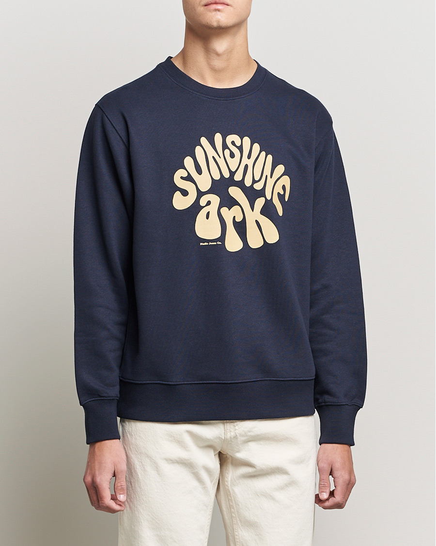 Heren | Truien | Nudie Jeans | Frasse Sunshine Ark Sweatshirt Navy