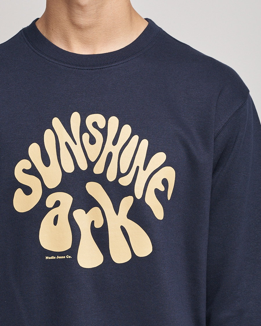 Heren | Truien | Nudie Jeans | Frasse Sunshine Ark Sweatshirt Navy