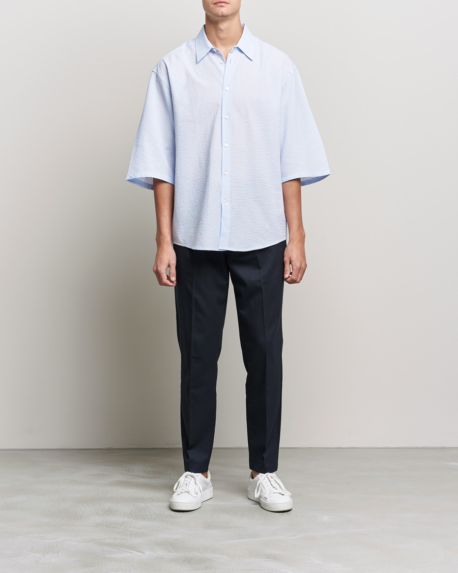 Heren | Overhemden | Tiger of Sweden | Kevin Short Sleeve Shirt Light blue