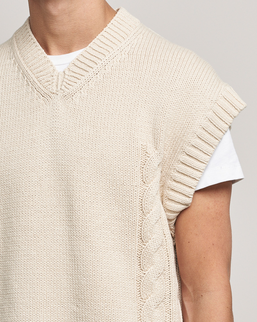 Heren | Truien | Tiger of Sweden | Bazyly Knitted Vest Cream Snow