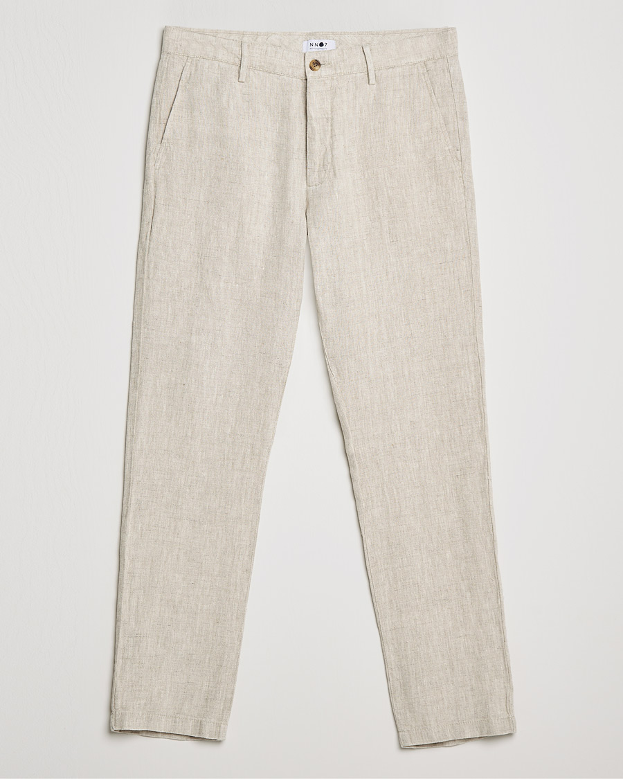 Heren | Broeken | NN07 | Karl Linen Trousers Oat