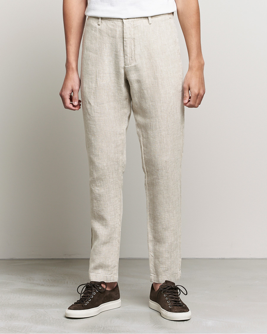 Heren | Broeken | NN07 | Karl Linen Trousers Oat