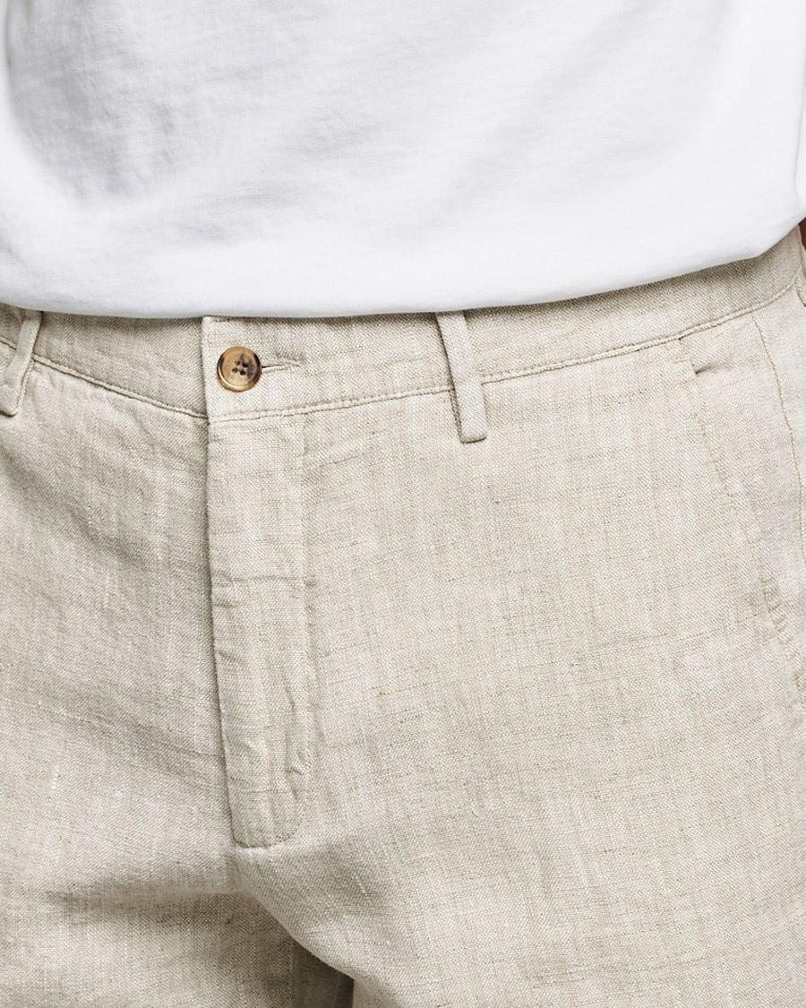 Heren | Broeken | NN07 | Karl Linen Trousers Oat