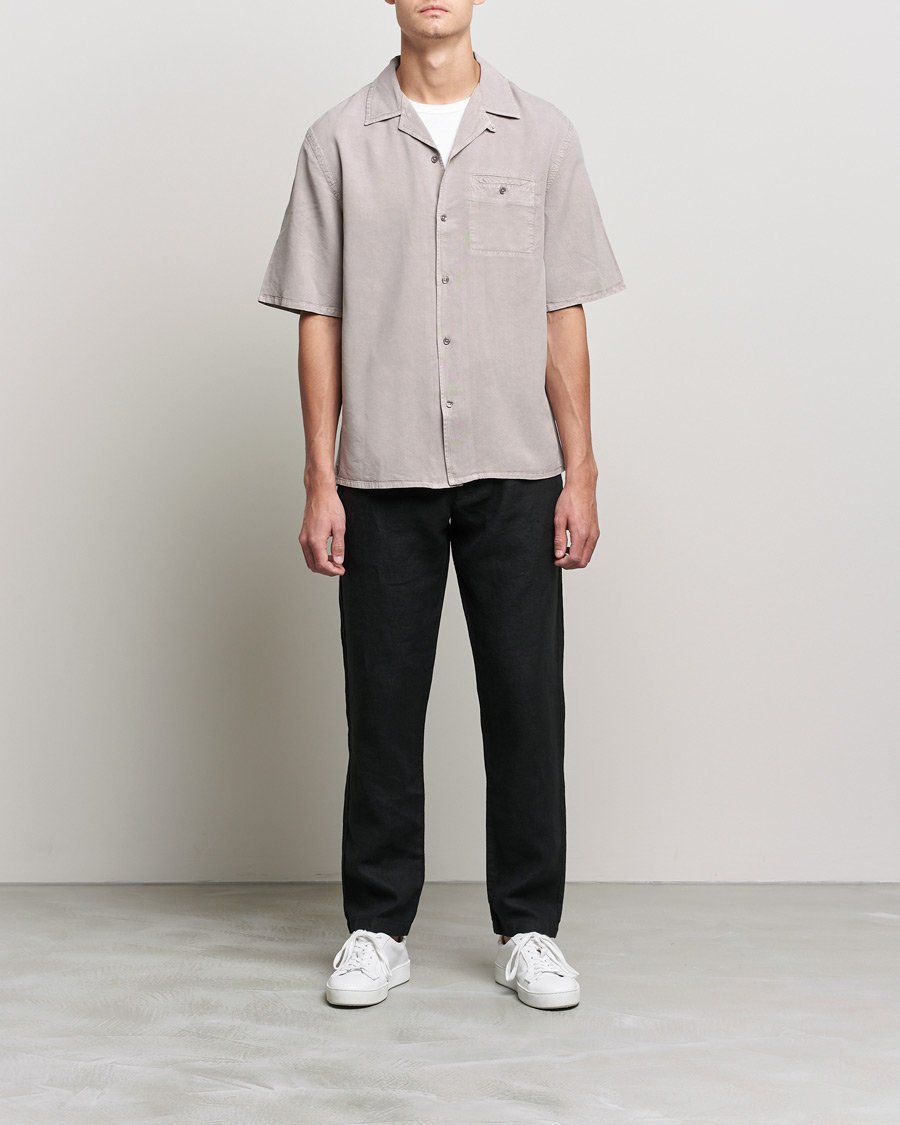 Heren | Broeken | NN07 | Karl Linen Trousers Black