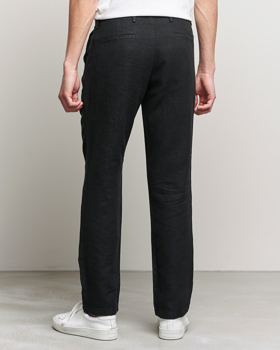 Heren | Broeken | NN07 | Karl Linen Trousers Black