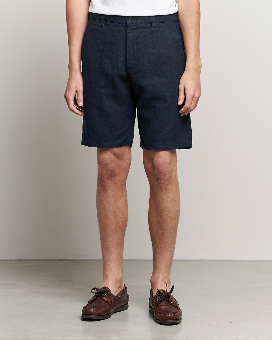 Heren | Korte broek | NN07 | Crown Linen Shorts Navy