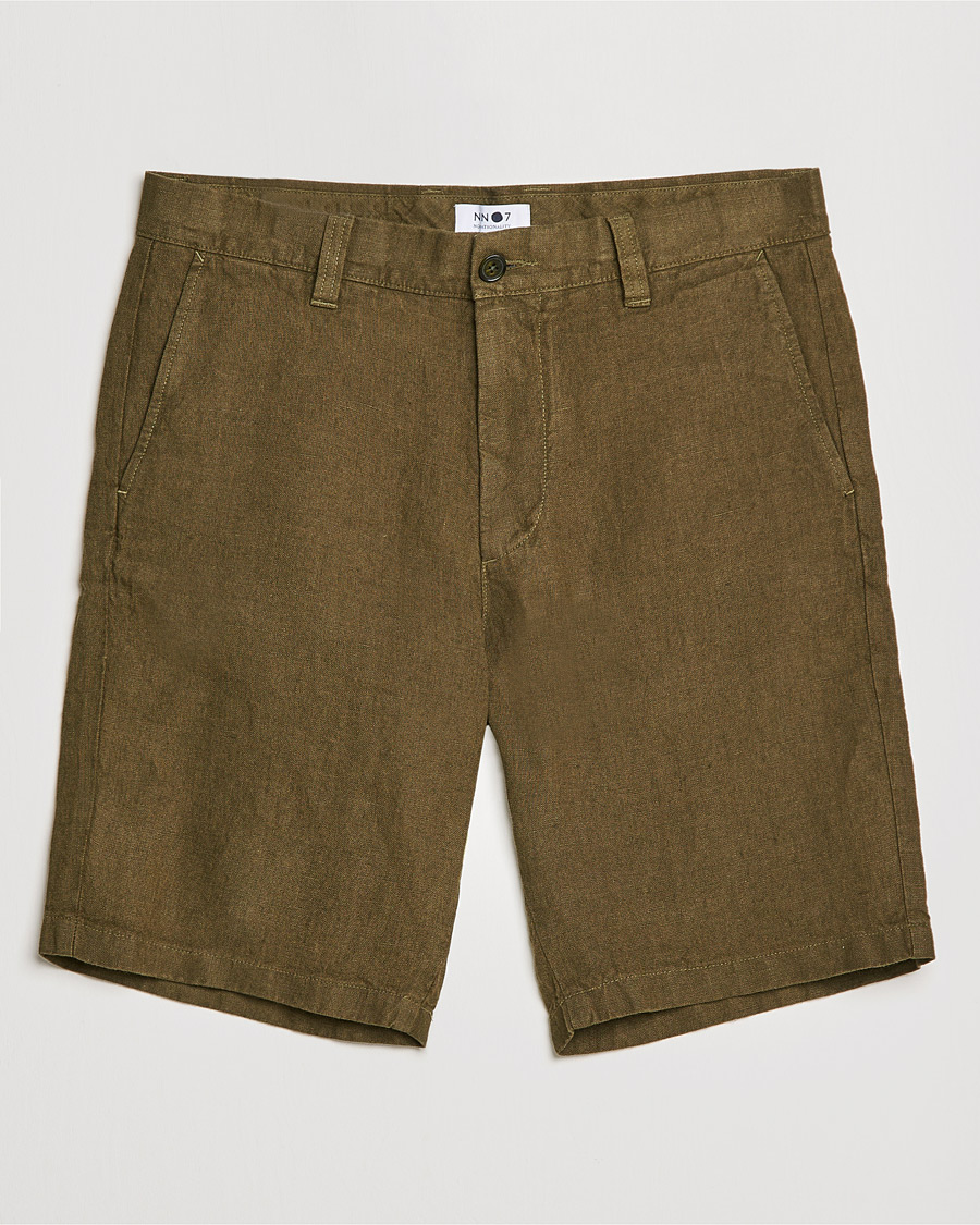 Heren | Korte broek | NN07 | Crown Linen Shorts Dark Olive