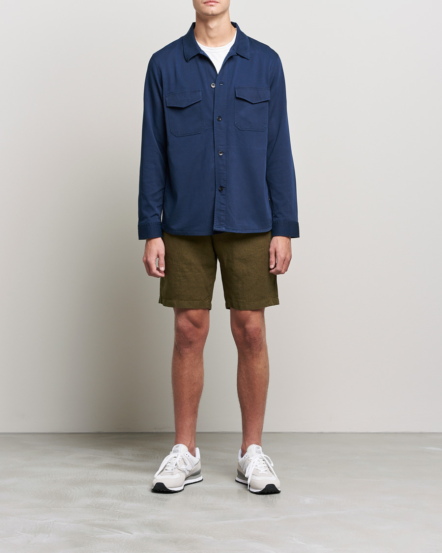 Heren | Korte broek | NN07 | Crown Linen Shorts Dark Olive
