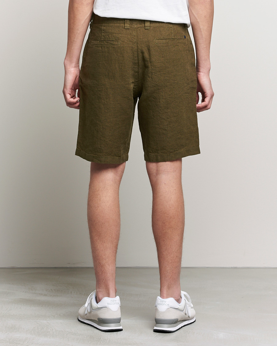 Heren | Korte broek | NN07 | Crown Linen Shorts Dark Olive
