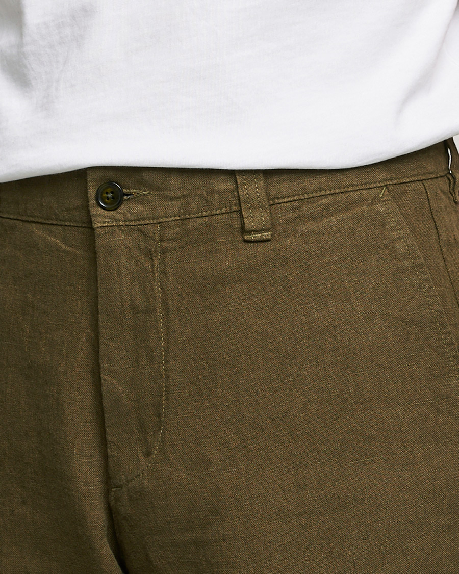 Heren | Korte broek | NN07 | Crown Linen Shorts Dark Olive
