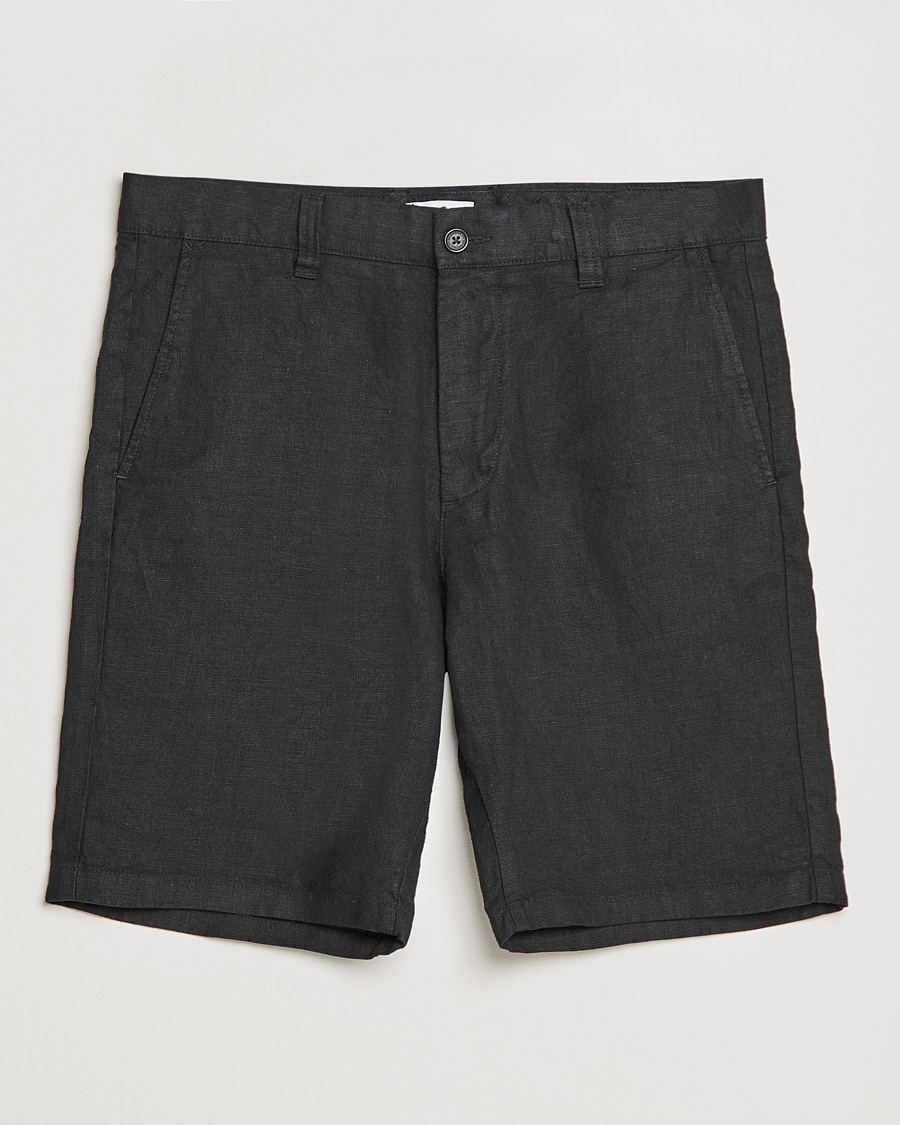 Heren | Korte broek | NN07 | Crown Linen Shorts Black