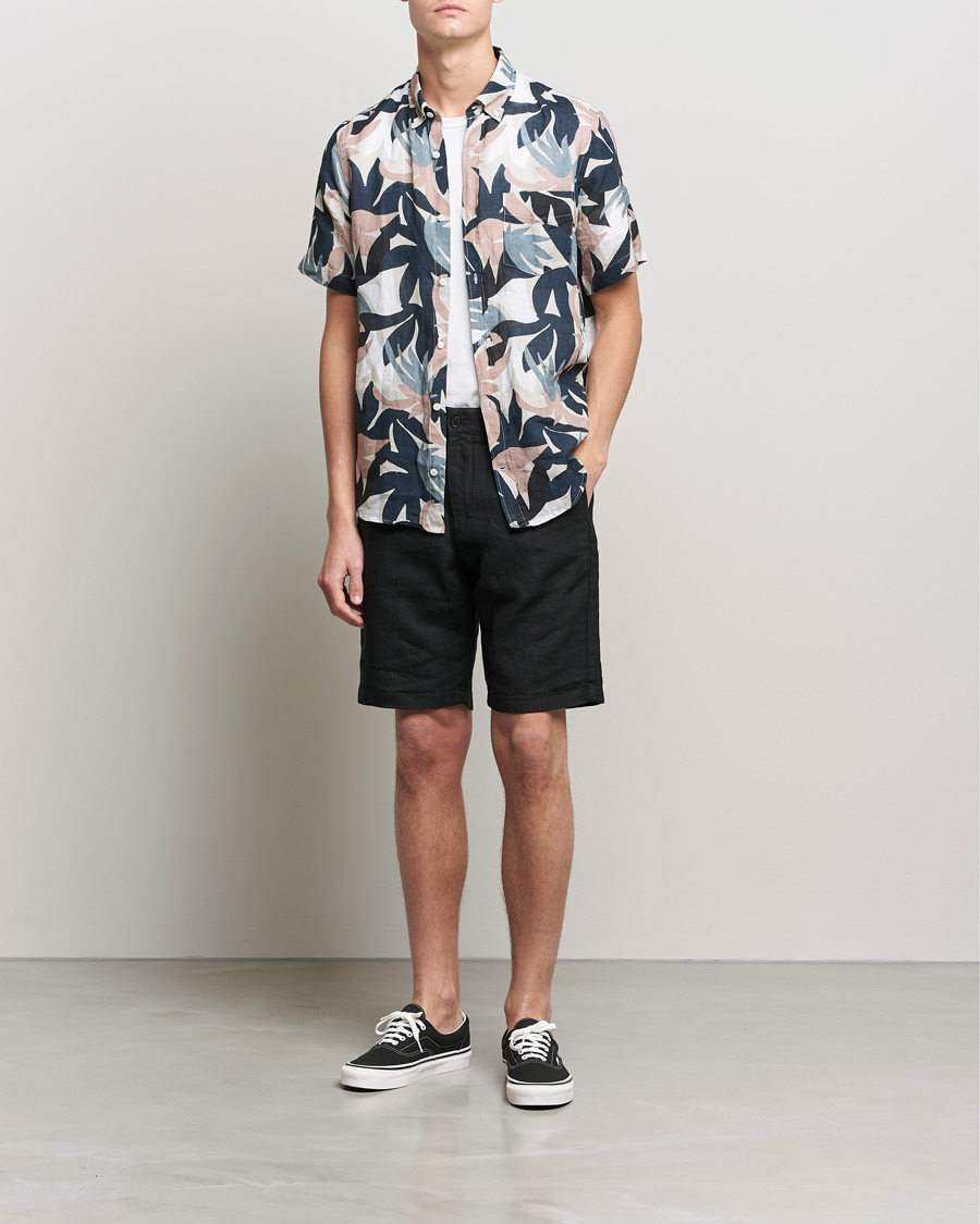 Heren | Korte broek | NN07 | Crown Linen Shorts Black