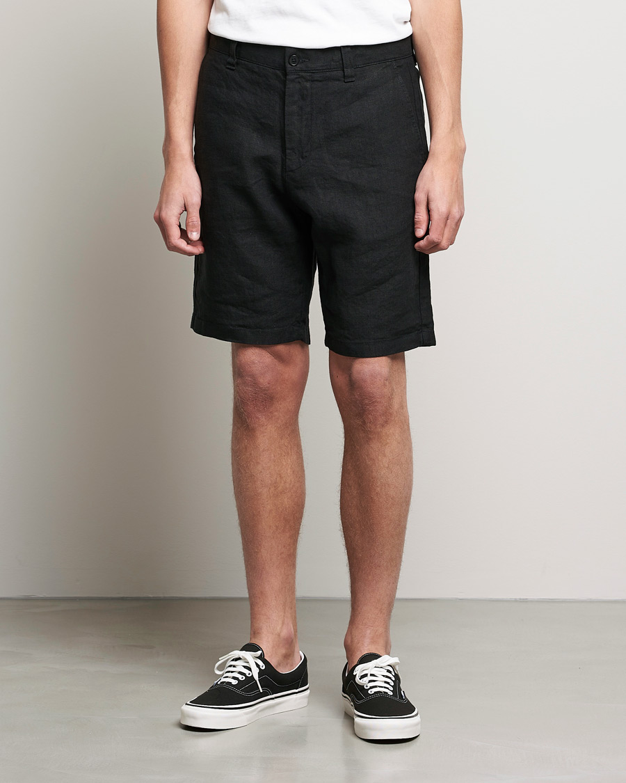 Heren | Korte broek | NN07 | Crown Linen Shorts Black