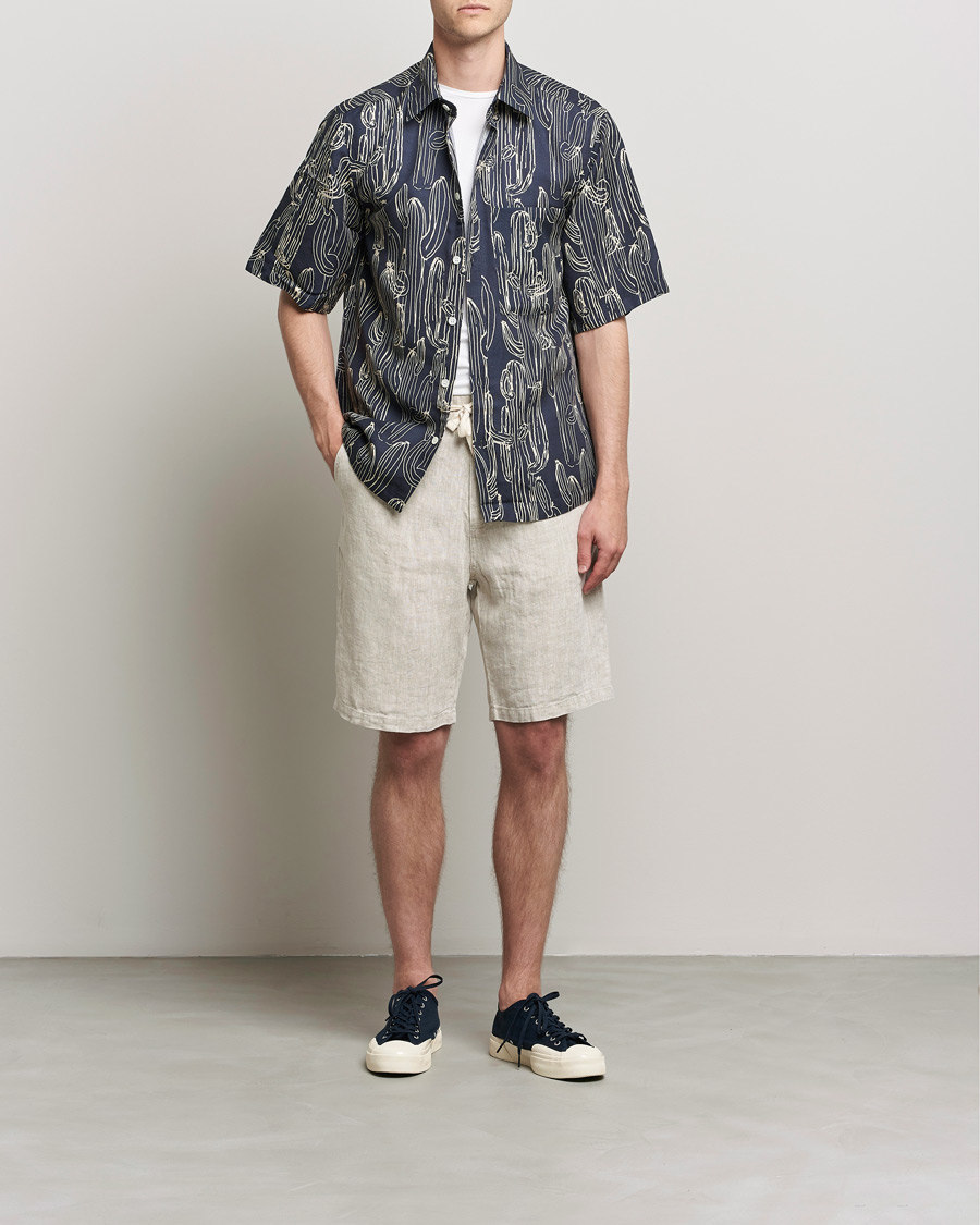 Heren | Korte broek | NN07 | Keith Drawstring Linen Shorts Oat