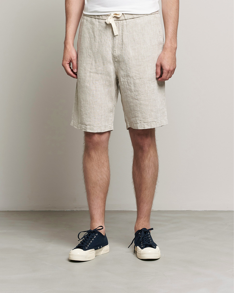 Heren | Korte broek | NN07 | Keith Drawstring Linen Shorts Oat