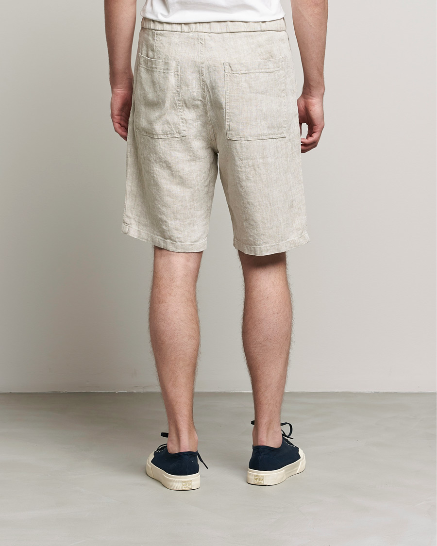 Heren | Korte broek | NN07 | Keith Drawstring Linen Shorts Oat