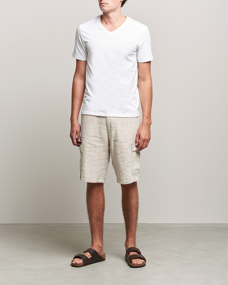 Heren | Korte broek | NN07 | Arnie Cargo Linen Shorts Oat