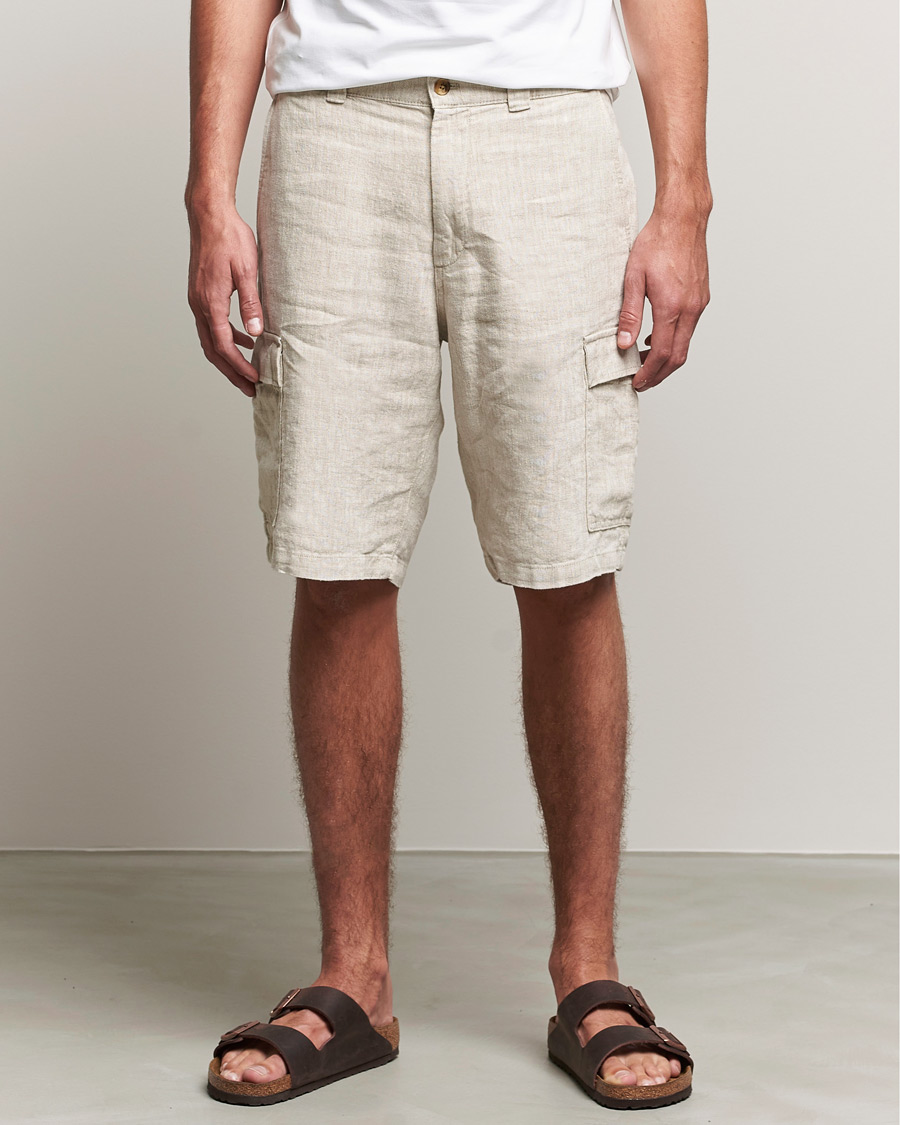 Heren | Korte broek | NN07 | Arnie Cargo Linen Shorts Oat