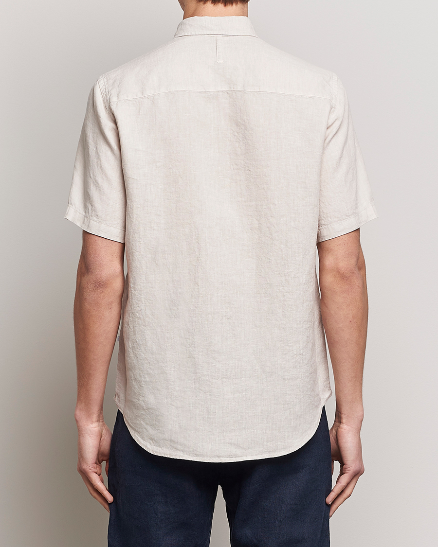 Heren | Overhemden | NN07 | Arne Linen Short Sleeve Shirt Oat