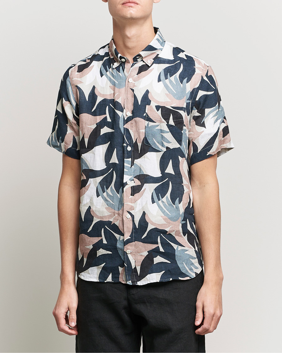 Heren | Overhemden | NN07 | Tyrion Printed Short Sleeve Shirt Nougat Print
