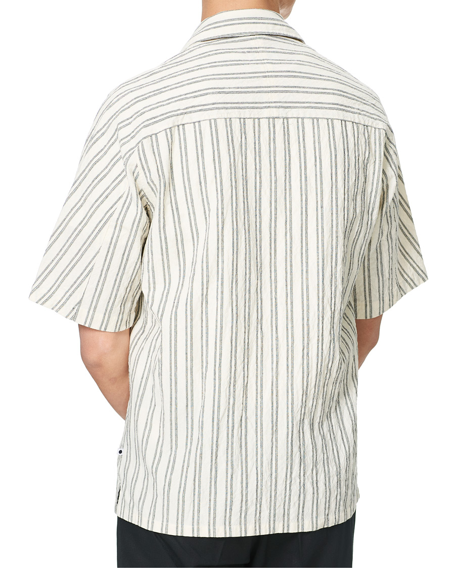Heren | Overhemden | NN07 | Ole Short Sleeve Striped Shirt White/Black
