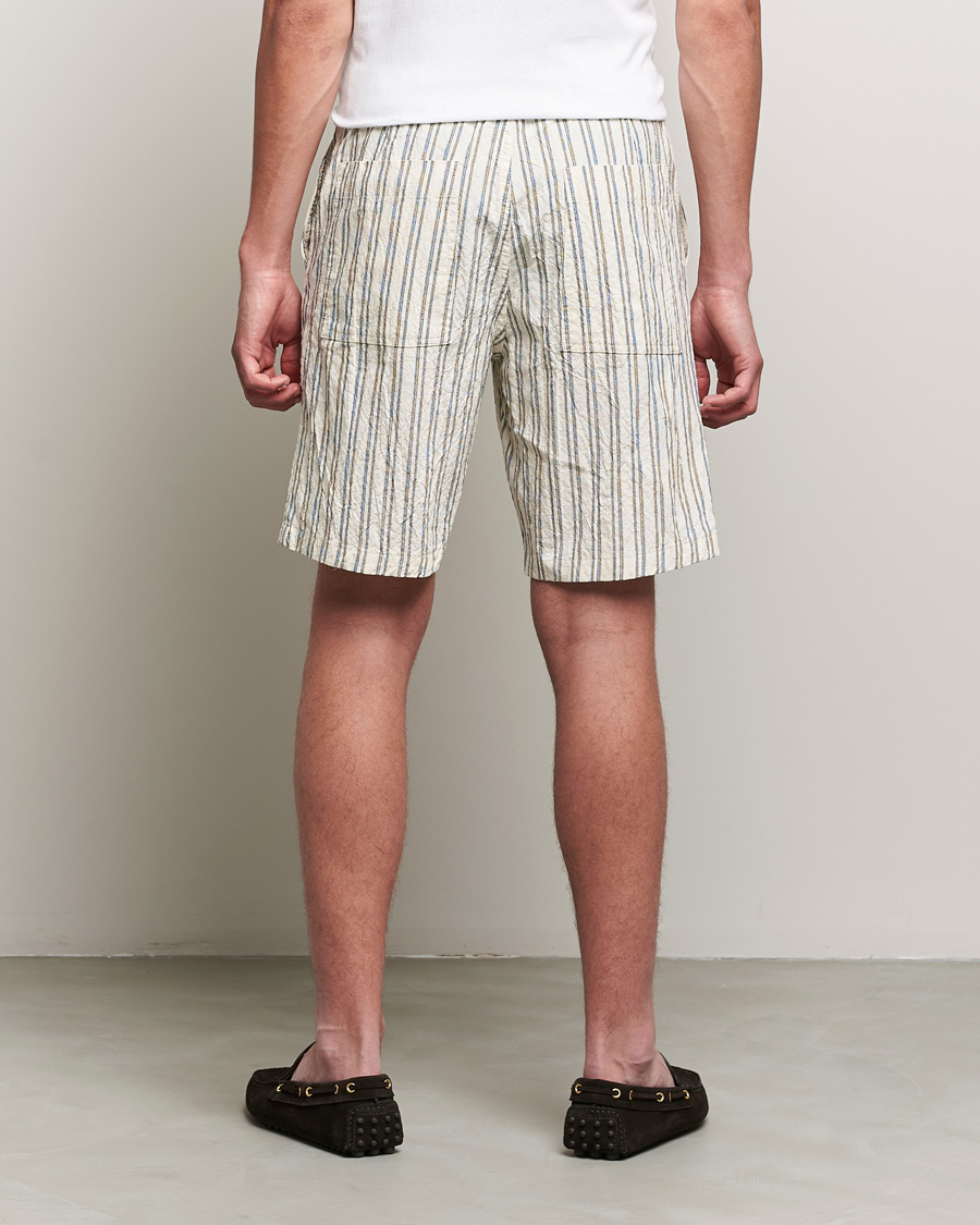 Heren | Korte broek | NN07 | Keith Striped Drawstring Shorts White/Black