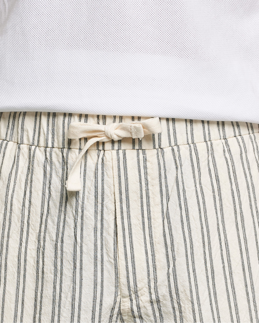Heren | Korte broek | NN07 | Keith Striped Drawstring Shorts White/Black