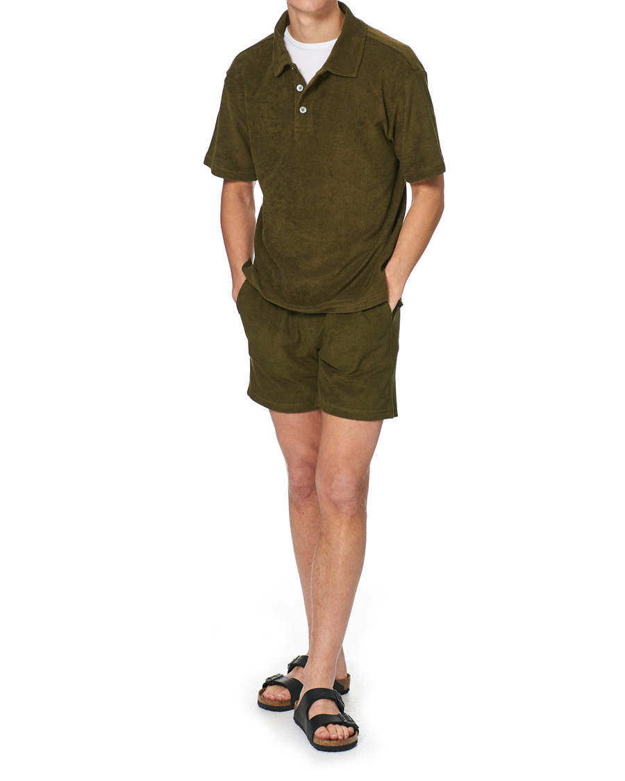 Heren | Korte broek | NN07 | Cameron Terry Shorts Dark Olive
