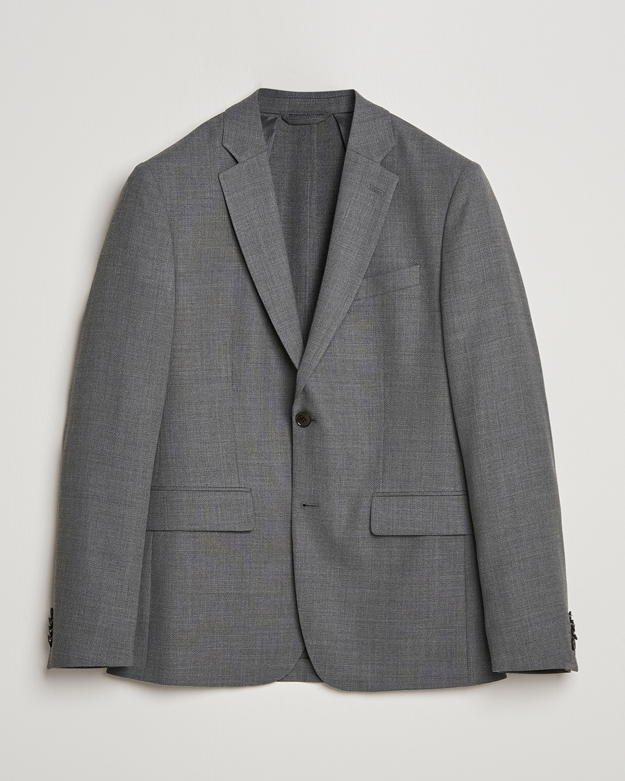 Heren | Blazers | J.Lindeberg | Hopper Active Hopsack Blazer Grey Melange