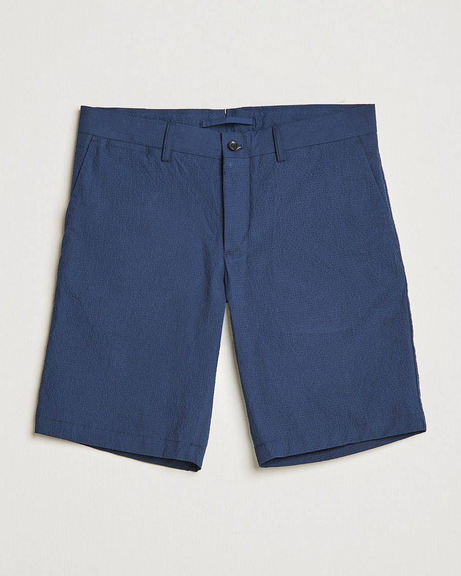 Heren | Korte broek | J.Lindeberg | Nathan Seersucker Shorts Navy