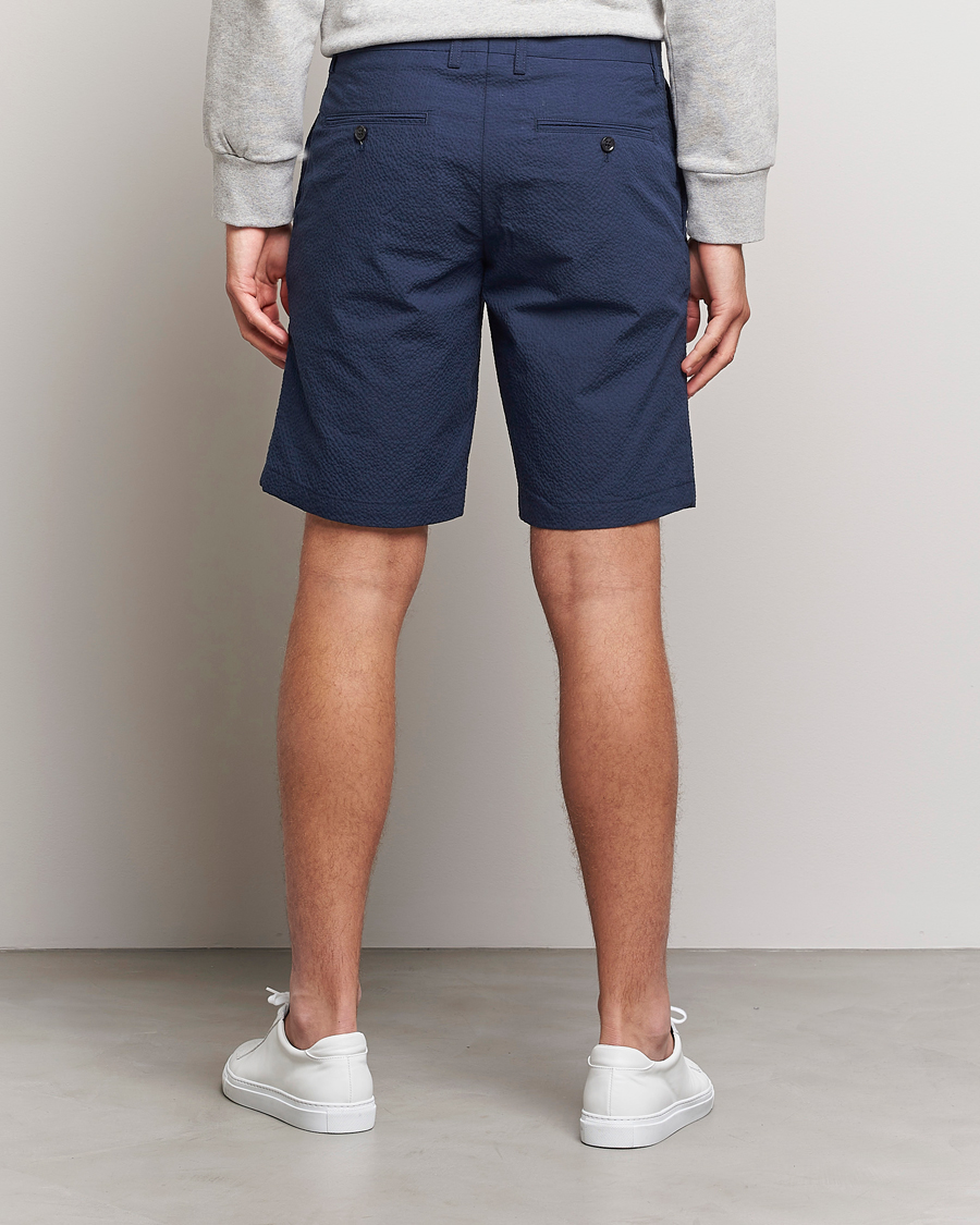 Heren | Korte broek | J.Lindeberg | Nathan Seersucker Shorts Navy