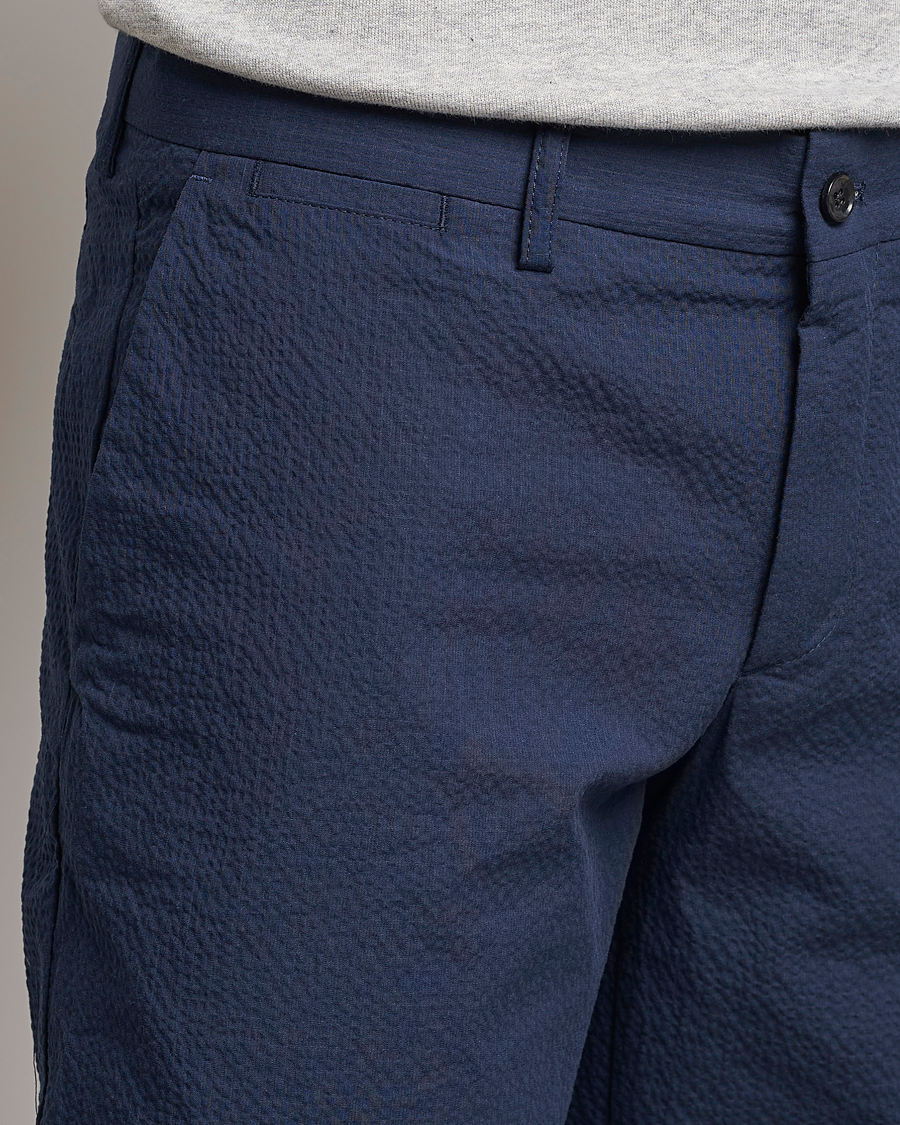 Heren | Korte broek | J.Lindeberg | Nathan Seersucker Shorts Navy